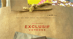 Desktop Screenshot of exclusifvoyages.com