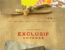 Tablet Screenshot of exclusifvoyages.com